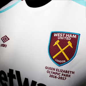 Il nome del nuovo stadio sulla maglia del West Ham