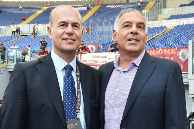 Il presidente della Roma James Pallotta e l'ex ad giallorosso Umberto Gandini (Insidefoto.com)