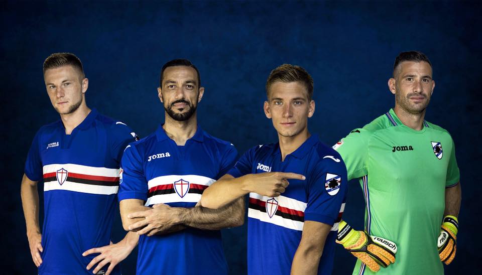 La maglia della Sampdoria 2017-2018