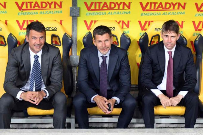 Paolo Maldini, Zvonimir Boban e Ricky Massara (Photo by Alessandro Sabattini/Getty Images