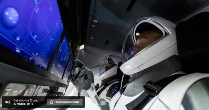 Dove vedere atterraggio SpaceX Crew Dragon